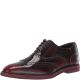 Steve Madden Men's Cingular Wingtip Burgundy Red Oxford 7.5 M from Affordable Designer Brands