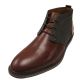 Steve Madden Men's Hinton Mixed-Media Chukka Boots Cognac 11M Affordable Designer Brands