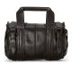 Steve Madden Black Barrel Satchel front Affordable Designer Brands 