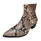 Steven By Steve Madden Women Shoes Cafe Pointed-Toe Booties 8.5M Natural Snake Grey