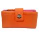 Stella & Max Tab Orange Slim Clutch Handbag Front Affordable Designer Brands