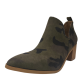 Sun + Stone Womens Yuni Block Heel Booties Camo Green 6.5M Affordable Designer Brands