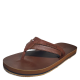 Tommy Hilfiger Mens Dilly Thong Sandals Faux Leather Brown Cognac 7M Affordable Designer Brands