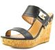 Tommy Hilfiger Madasen Platform Wedge Sandals Black
