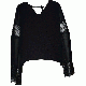 Thalia Sodi Lace-Trim Blouson Top Deep Black Large