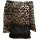 Thalia Sodi Printed Off-The-Shoulder Top Taupe Combo Small
