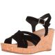 UGG Uma Platform Wedge Sandal Black 10M from Affordable Designer Brands