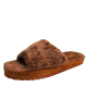 Vince Womens Kalina Slide Sandal Shearling Brown Sugar 11 M Affordable Designer Brands