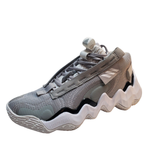 Adidas Womens Athletic Sneakers Exhibit B Mid Basketball Shoes 9M Grey Black White from Affordable Designer Brands