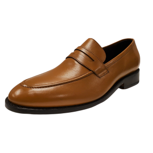 Anthony Veer Men's Gerry Penny Loafers Walnut Brown 8.5M Affordable Designer Brands