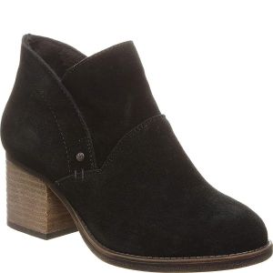 BEARPAW Women's Onyx Booties Suede Charcoal 7M Affordable Designer Brands