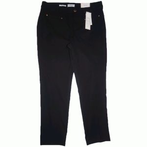 Charter Club Women Mid Rise Slim Leg Ankle Dress Pants Deep Black 8 Affordable Designer Brands