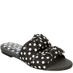 Charles David Womens Collection Soufflé Fabric Black Sandals 5.5M Affordable Designer Brands