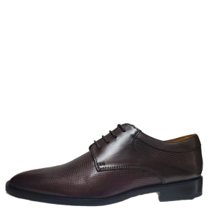 Carlos Santana Mens Power Print Lace-up Oxford Leather Dark Brown Dress Shoe 8.5 M from Affordable Designer Brands