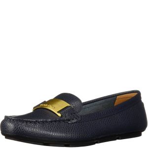 Calvin Klein Women's Lisette Flats Navy Tumbed Leather 8.5M from Affordabledesignerbrands.com