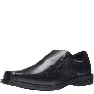 Dockers Mens Edson Leather Black Slip-On Loafers 9 W Affordable Designer Brands