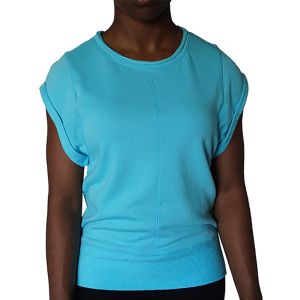 Calvin Klein Performance Aqua Blue Short-Sleeve Pullover Top