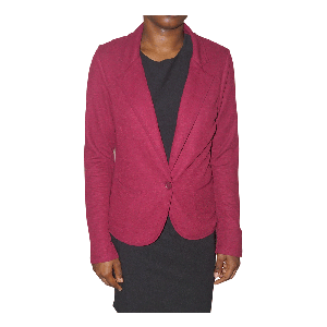 Freshman Juniors Ponte-Knit Blazer Peony Merlot 