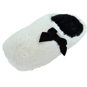 INC International Concepts Plush Bow Clog Slippers, Ivory