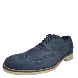 Johnston Murphy Mens Watkins Wingtip Oxfords Nubuck Navy 9.5 M Affordable Designer Brands