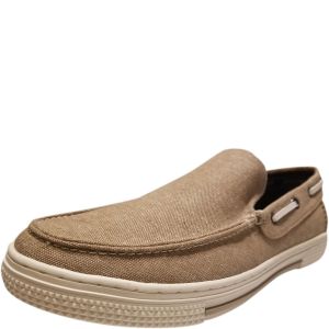 Kenneth Cole Reaction Men's Ankir Canvas Slip-on Boat Shoes Sand Beige 7.5 M from Affordable Designer Brands