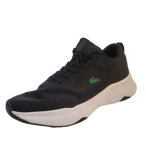 Lacoste Mens Shoe Court-Drive Fly 07211 Lace Black White Athletic Sneakers Affordable Designer Brands