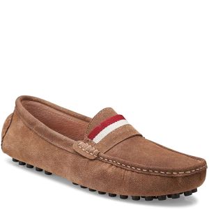 Members Only Men's Suede Leather Moccasin Loafers Tan 12M Affordable Designer Brands