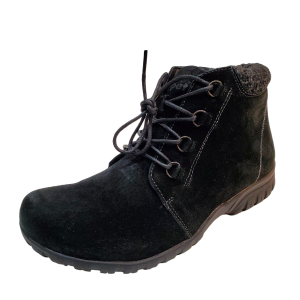 Propet Womens  Shoes Delaney Suede Leather Ankle Booties 7.5N Black Affordable Designer Brands