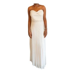 Speechless Juniors Strapless Beaded Gown  Ivory Gold 1 Affordable Designer Brands