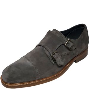 Alfani Darius Monk-Strap Suede Grey Oxfords 8 M Affordable Designer Brands