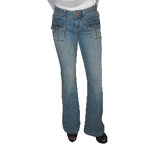 American Rag Double-Button Flare-Leg Jeans Pants