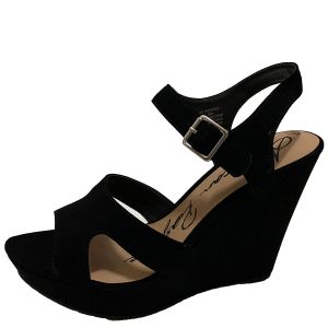 American Rag Womens Rochelle Manmade Black Platform Wedge Sandals 10.5M Affordable Designer Brands bottom