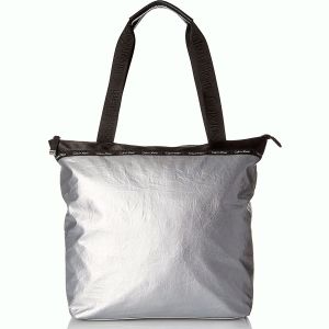 Calvin Klein Ripstop Nylon Tote Silver