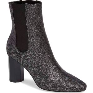 Donald Pliner Laila Booties Silver Glitter Suede 7.5M  Affordable Designer Brands