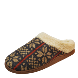 Deer Stags Mens Lodge Patterned knit slip on Clog Slippers.   Affordable Designer Brands