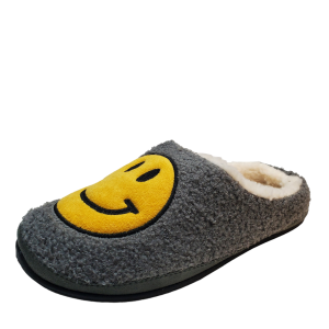 Deer Stags Mens Smiley Face Terry Faux Fur Indoor Ourdoor Memory Foam Slippers Affordable Designer Brands