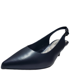 Easy Street Women's Faye Slingback Kitten-Heel Pumps Navy 6.5 WW from Affordable Designer Brands