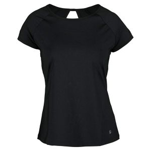 Fila Goddess Cap-Sleeve Tennis Top Black Small