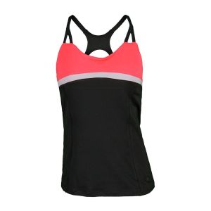 Fila Tennis Platinum Cami Tank Top Small Charcoal White Diva Pink