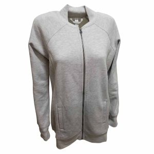 Ideology Long Line Bomber Jacket Grey Medium