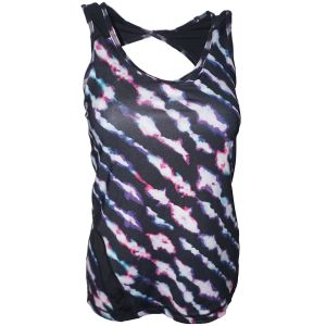 Ideology Printed Back-Cutout Tank Tie Dye