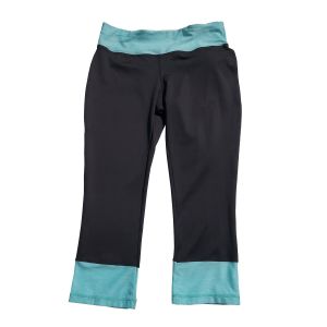 Ideology Colorblocked Performance Capri Leggings Turqoise Blue Small Affordable Designer Brands