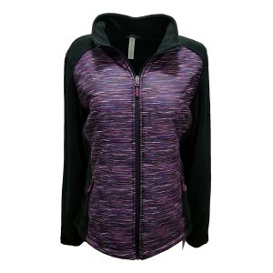 Ideology Space-Dyed Fleece Jacket Purple Medium