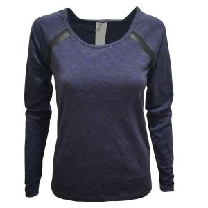 Ideology Space-Dyed Raglan-Sleeve Top Sweatshirt Blazing Purple XSmall