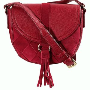 INC International Concepts Ella Saddle Bag Wine