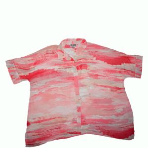 JM Collection Dolman Printed Button Down Shirt