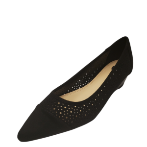 Journee Collection Women's Finnola Wedge Pump Suede Black 9M from Affordable Designer Brands