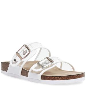 Madden Girl Womens Brando Slide Sandals Synthetic White 6M from Affordable Designer Brands