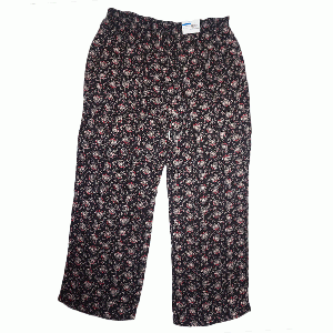 Style Co Women Printed Wide-Leg Rayon Pants Vintage Floral Large