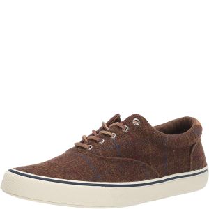 Sperry Mens Striper II CVO Plaid Sneaker Wool Brown 11M from Affordable Designer Brands